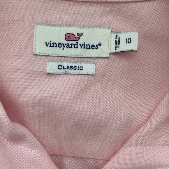 Vineyard Vines Pink Classic Button Down Size 10 - Picture 2 of 4